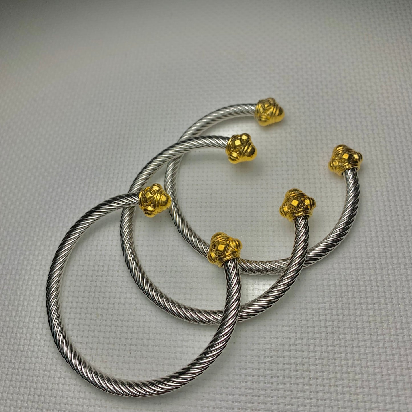 Brazalete doble giro plata (una pieza)